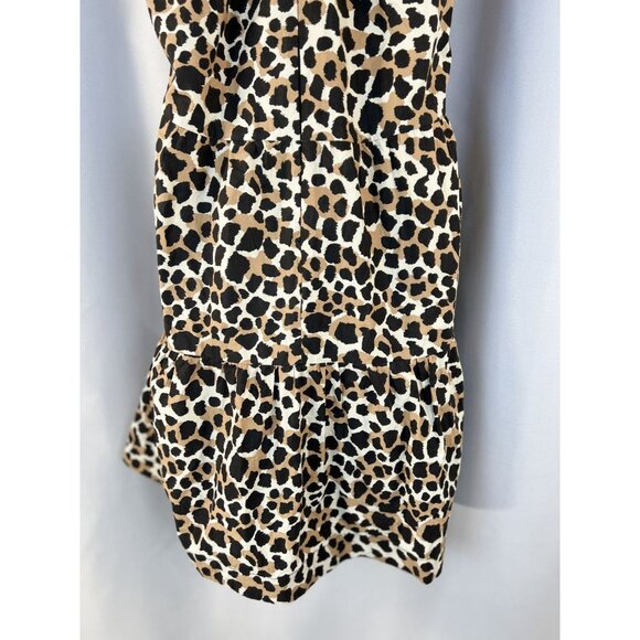 Sea New York Apollo Leopard Print Tiered Poplin Dress $395 - Picture 8 of 13